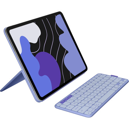 Logitech Flip Folio Keyboard Case for Apple 13" iPad Pro M4/M5 and 13" iPad Air M2/M3, Lilac