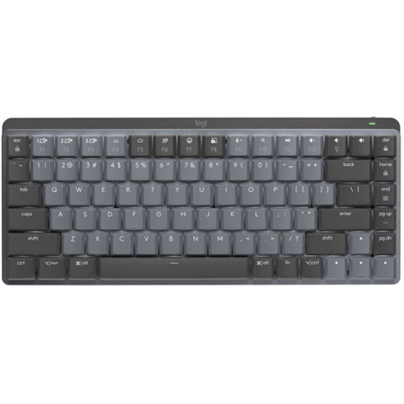 Logitech MX Mechanical Mini Wireless Illuminated Keyboard, Clicky, Graphite