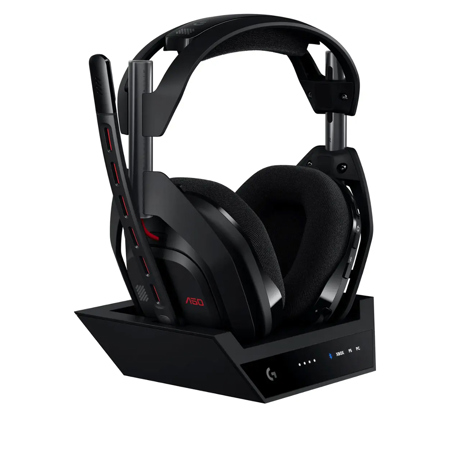 Logitech Astro A50 Gen 5 Open-Back Over-Ear LIGHTSPEED Wireless Gaming Headset with Base Station