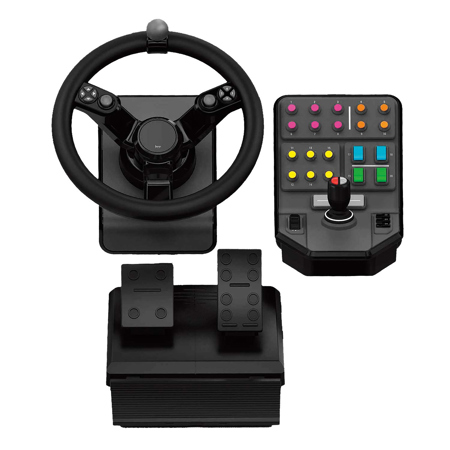 Logitech Farming Simulator Heavy Equipment Bundle w/Wheel, Pedals and Panel