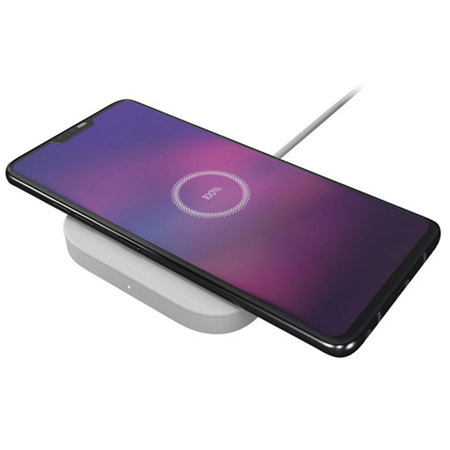 Logitech POWERED Pad 10W Qi Wireless Charger for Smartphones & AirPods, White
