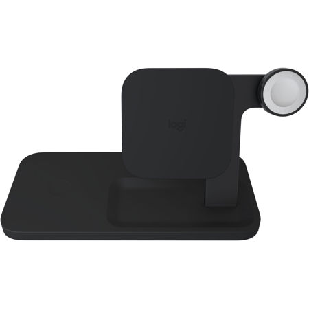 Logitech POWERED 3-In-1 10W Wireless Charging Dock, Graphite