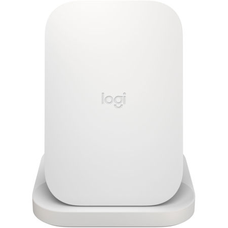 Logitech POWERED Stand 10W Qi Wireless Charging Stand, White