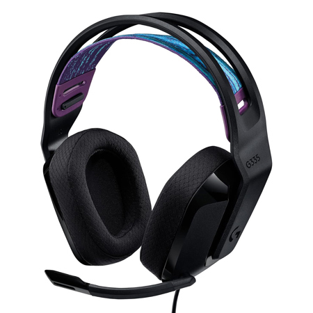Logitech G G335 Wired Gaming Headset with Microphone, Black