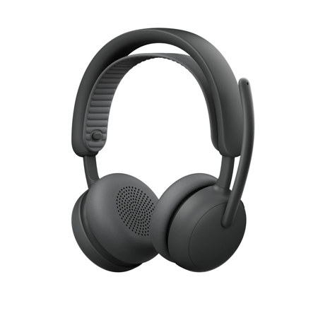 Logitech Zone Wireless 2 ES ANC On-Ear Headset w/Rx for Business, Teams,Graphite