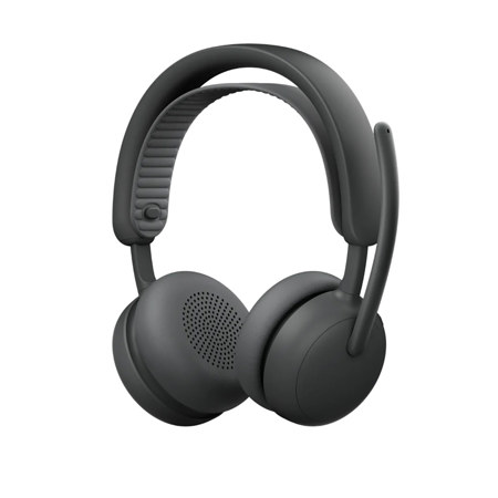 Logitech Zone Wireless 2 ES Active Noise Cancelling Closed-Back On-Ear Stereo Headset with USB-C Receiver for Business, Unified Communications Certified, Graphite