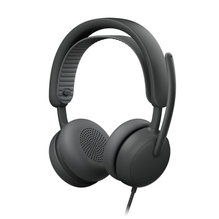 Logitech Zone Wired 2 Active Noise Cancelling Closed-Back On-Ear Stereo Headset for Business, Unified Communications Certified, Graphite