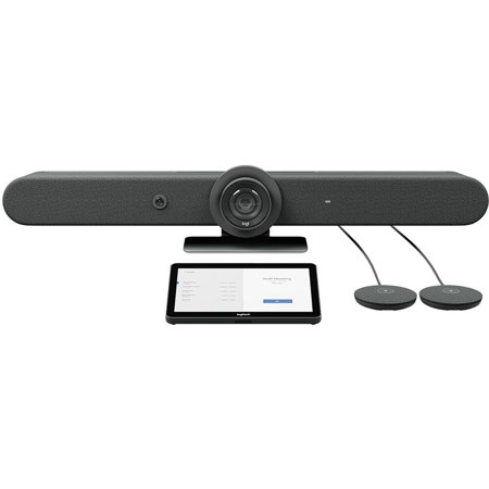Logitech Rally Bar 4K Conference Camera w/Tap Cat5e & 2x Mic Pods, No Radio, TAA