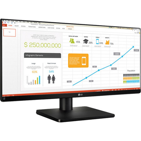 LG 29UB67-B 29" Ultra-Wide IPS Multi-Tasking LED Monitor, Built-In Speakers
