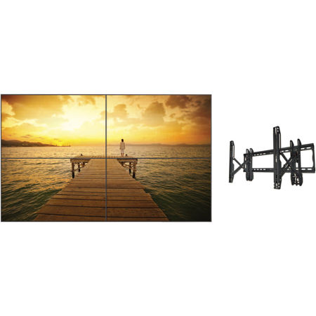 LG 55LV35W-4C 55" 2x2 Full HD Video Wall Bundle with Mounts, 500cd/m2