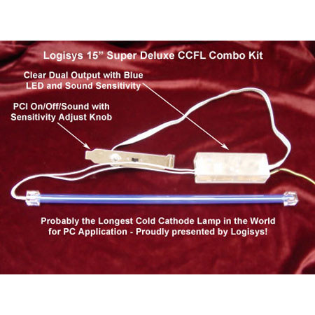 Logisys 15" UV Deluxe Sound Activated CCFL Kit