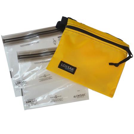 LokSak Dipper SPLASHSAK with Waistbelt w/2 Waterproof aLOKSAK Bags, Gold