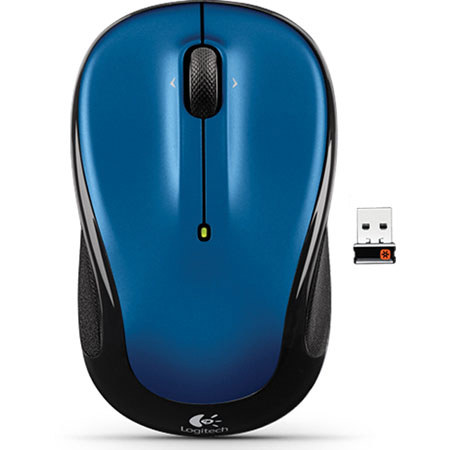 Logitech M325 Wireless Mouse, Blue Topography