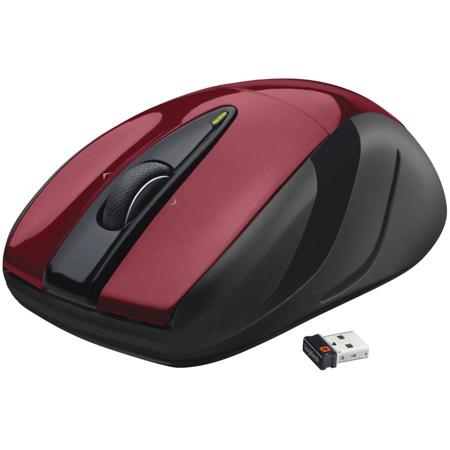 Logitech M525 Wireless Optical Mouse, USB, Red