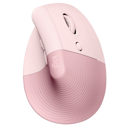 Logitech Lift Vertical Ergonomic Wireless Mouse, Rose