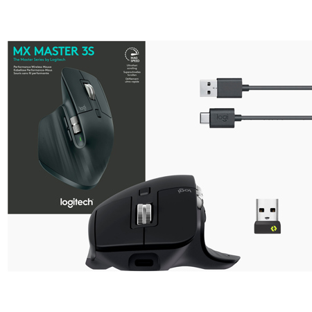 Logitech MX Master 3S Wireless Mouse, Black