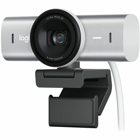 Logitech MX Brio 4K Ultra HD Collaboration and Streaming Webcam, Pale Gray