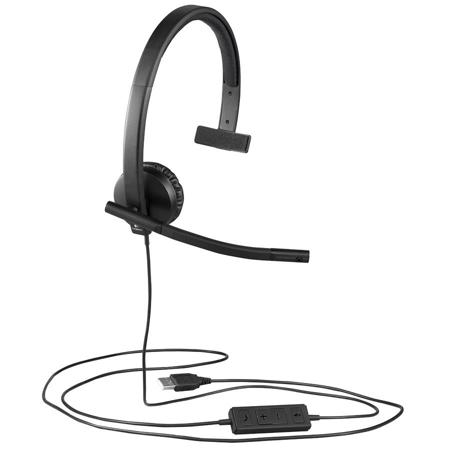 Logitech H570e USB Mono Headset with Noise-Cancelling Microphone