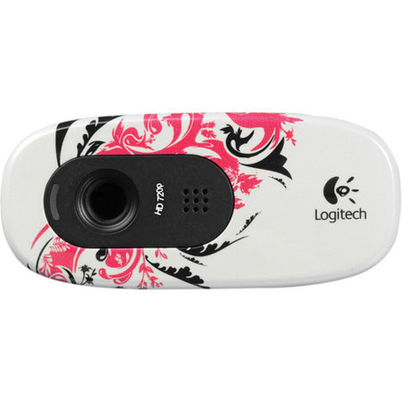 Logitech C270 USB 2.0 720p HD Webcam, Floral Spiral