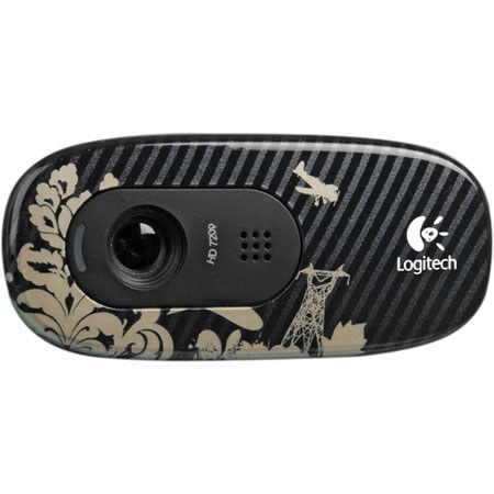 Logitech C270 USB 2.0 720p HD Webcam, Black Victorian Wallpaper