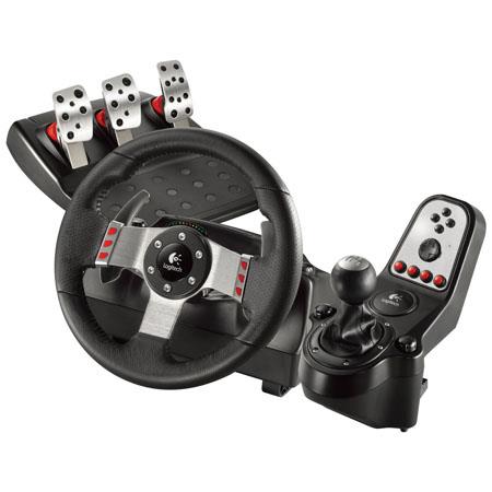 Logitech G27 Gaming Steering Racing Wheel, 16 Programmable Buttons,  Six-Speed Shifter