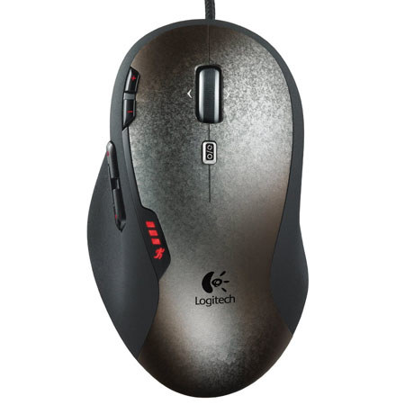 Logitech G500 Wired Gaming Laser Mouse, Black/Silver