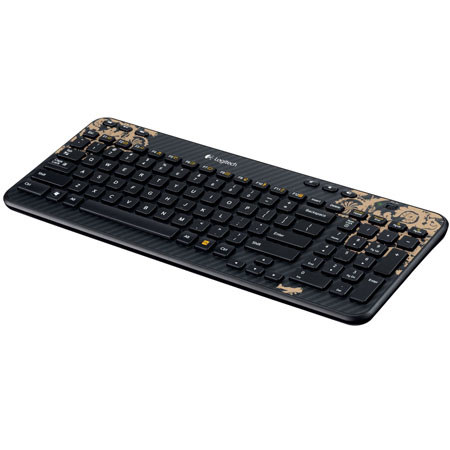Logitech K360 Wireless RF Victorian Wallpaper USB Keyboard, Black