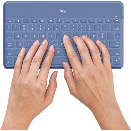 Logitech KEYS-TO-GO Ultra-Portable Standalone Wireless Keyboard, Smoky Blue