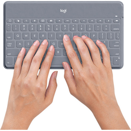 Logitech KEYS-TO-GO Ultra-Portable Standalone Wireless Keyboard for iOS, Stone
