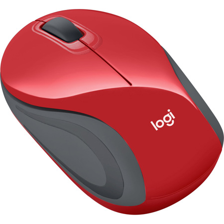 Logitech M187 Wireless Ultra Portable Mouse, Red