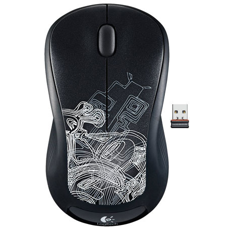 Logitech M310 Wireless USB Mouse - Black Labyrinth