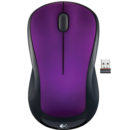 Logitech M310 Wireless USB Mouse - Vivid Violet