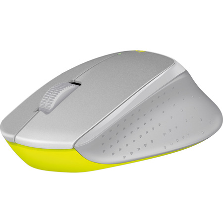 Logiix M330 Silent Plus Wireless Mouse, Gray/Yellow