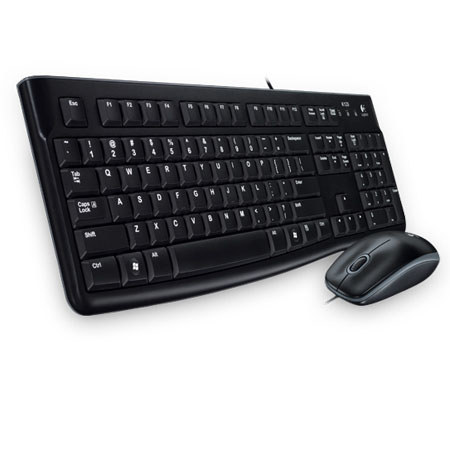 Logitech Desktop MK120-TAA USB Cable Keyboard & Mouse