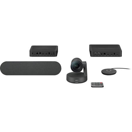 Logitech Rally UHD 4K Conference Camera System with Speakers and Mic Pod Set