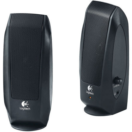 Logitech S-120 2.3W (RMS) 2.0 Speaker System, Black