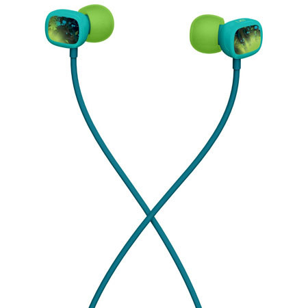 Logitech Ultimate Ears 100 Noise-Isolating Earphones, Jade Guitar Green/Blue