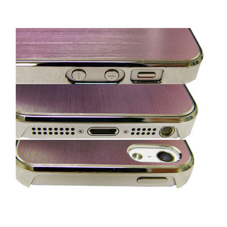 Logisys IPC02 Brush Nickel iPhone 5 Case, Pink