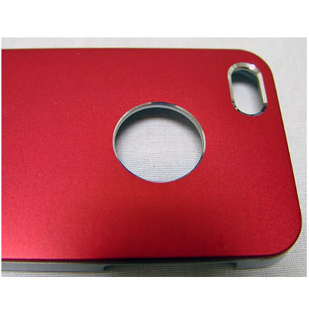Logisys IPC03 Brush Nickel iPhone 5 Case, Red