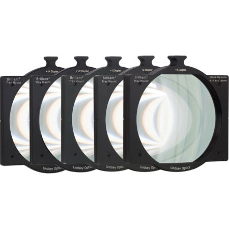 Lindsey Optics 4x5.65" Brilliant2 Tray Mount Diopter Close-Up Lens Set