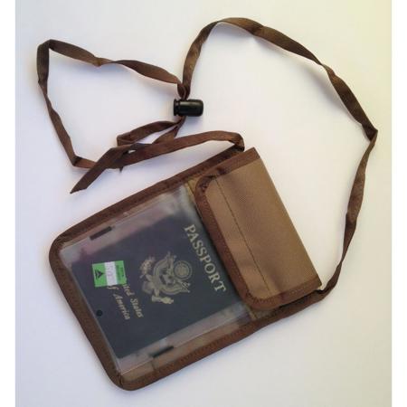 LokSak SPLASHSAK PDA/ID Neck Caddy Case, 5x7", w/2 Waterproof aLOKSAK Bags, Tan
