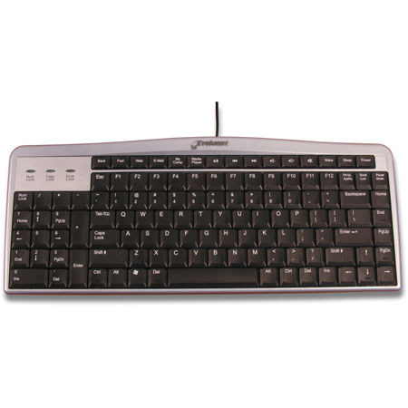 Prestige International Evoluent KB1 Mouse-Friendly Keyboard, Black/Silver