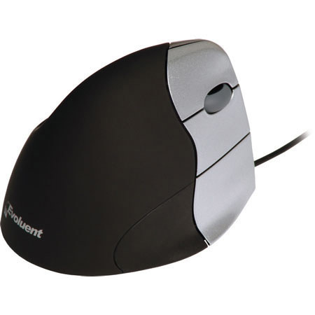 Evoluent VerticalMouse 3 Right Hand Mouse, Silver/Black