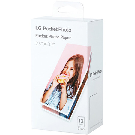 LG PT3013 2.5x3.7" Paper for Pocket Photo Snap Instant Camera, 36 Sheets