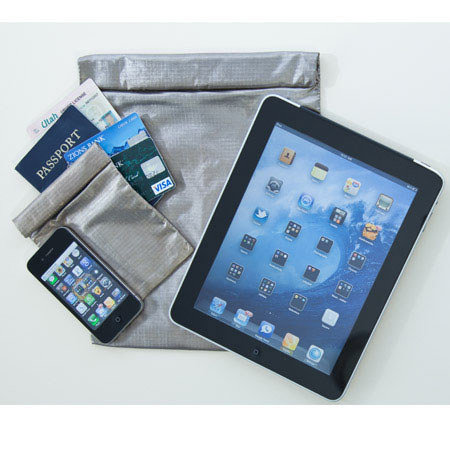 LokSak Shieldsak RF Scanning Protection Pouch for Tablets, 8.1"x10.5", Silver