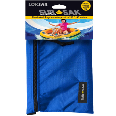 LokSak 7x6" SUB-SAK Dipper with Waist Belt, w/2 Waterproof aLOKSAK Bags, Blue