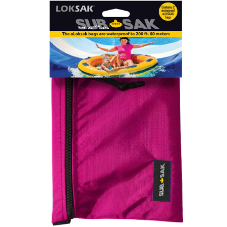 LokSak 7x6" SUB-SAK Dipper with Waist Belt, w/2 Waterproof aLOKSAK Bags, Pink