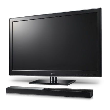 LG Electronics 42LM3700 42" LED LCD Cinema 3D TV w/Soundbar and 4 Pair Glasses