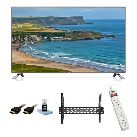 LG 50LB6300 50" 1080p LED Smart WebOS TV, Bundle W/ Wall Mount and Power Strip