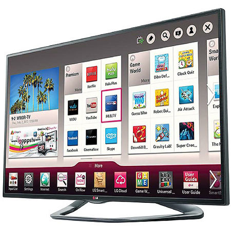 LG 60LA6200 60" 1080p, 3D, Smart, 120Hz, Dual Core, Direct LED TV - Bundle "A"